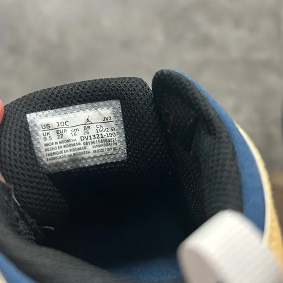 Jordan 1 Mid SE White Picante Red French Blue Black Toddler Sneakers - Picture 7 of 7